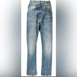 R13 Women's Straight Leg Blue Jeans